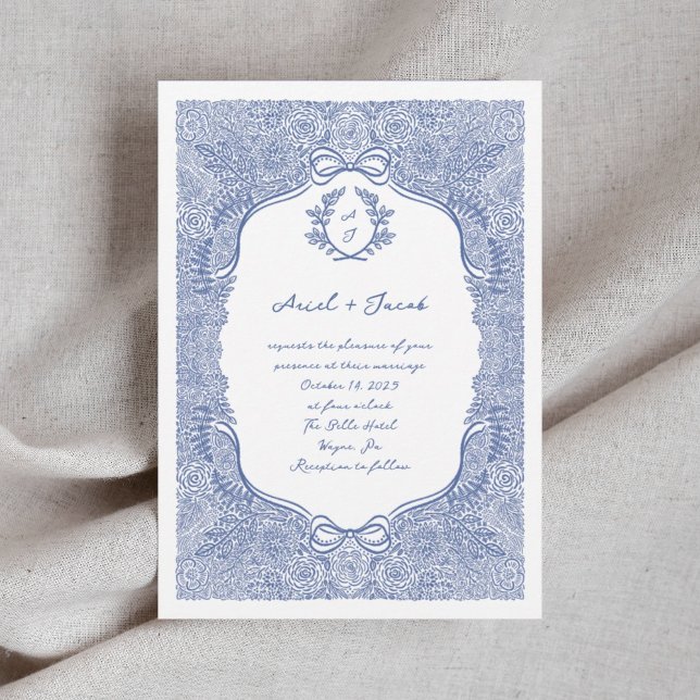 Convite Casamento de Arco Floral Desenhado à Mão (Criador carregado)