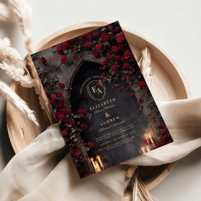 Convite Casamento de Arco Lanterna Crepúsculo (Criador carregado)