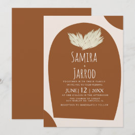 Convite Casamento de Arquitetura Natural Desenhada à Mão B