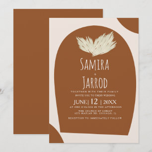 Convite Casamento de Arquitetura Natural Desenhada à Mão B