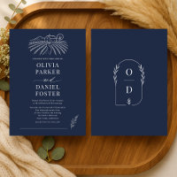 Casamento de Arte de Linha Azul Marinho da Vinícol