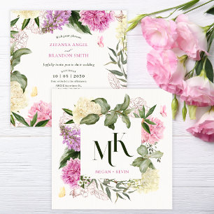Convite Casamento de arte floral