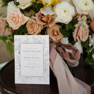 Convite Casamento de Arte Floral da Lavanda Lilac