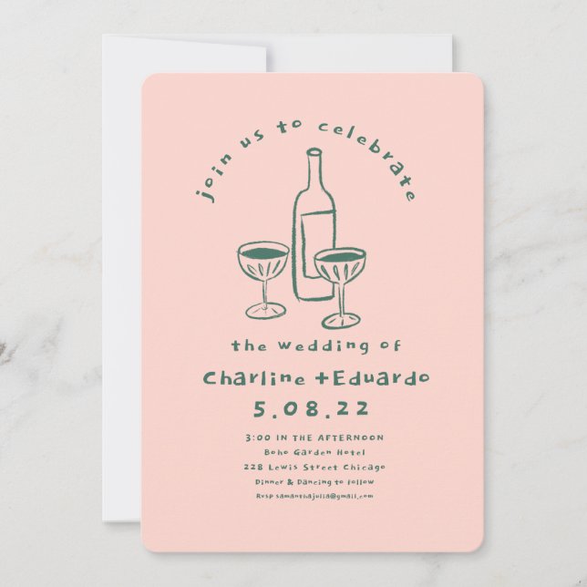 Convite Casamento de Arte Retroativa (Frente)