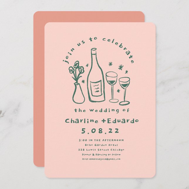 Convite Casamento de Arte Retroativa (Criador carregado)