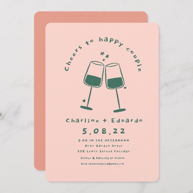 Convite Casamento de Arte Retroativa (Criador carregado)