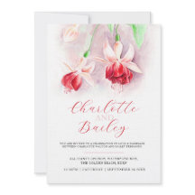 Casamento de arte rosa-rosa-vermelha da Fuchsia