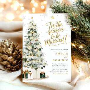 Convite Casamento de Árvore de inverno de Natal