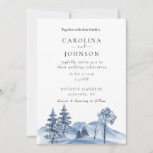 Casamento de árvore e paisagem montanhosa de inver