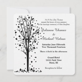 Convite Casamento de Árvores Românticas