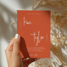 Convite Casamento de assinatura simples e minimalista mode