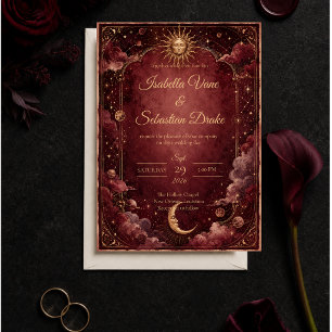 Convite Casamento de Astrologia Celestial Temperamental