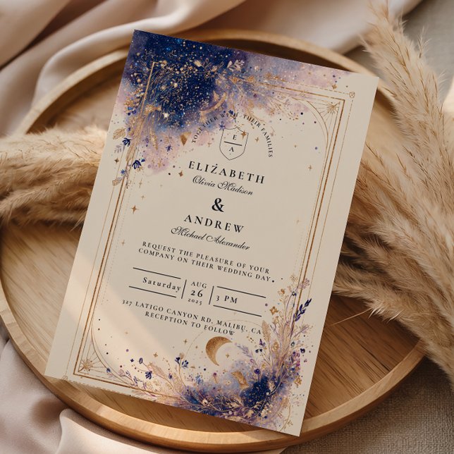 Convite Casamento de Astrologia Sombria (Criador carregado)