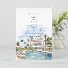 Convite Casamento de Avenidas de Porto Selvagem Costeira P