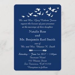 Convite Casamento de Aves Costeiras | Modelo simples Elega