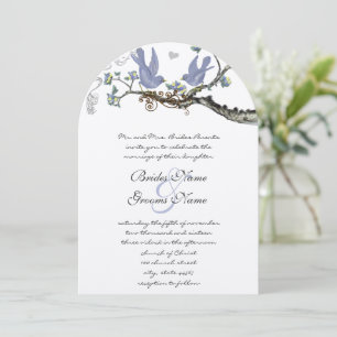 Convite Casamento de aves da Lavanda rustica Pastel