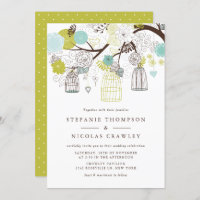 Casamento de Aves de Caça Verde e Azul