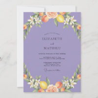 Casamento de Azul-Pervinca Citrino Pêssego Eucalip