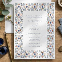 Casamento de Azulejo Azul Holandês