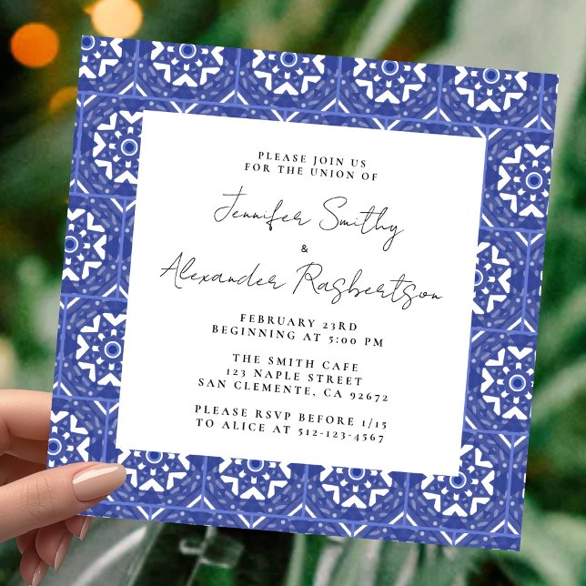 Convite Casamento de Azulejo Espanhol (Criador carregado)