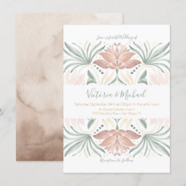 Convite Casamento de azulejo Tropical Floral Mexicana