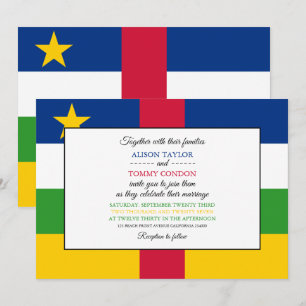 Convite Casamento de Bandeira da República Centro-Africana