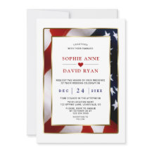 Casamento de Bandeira Dourada Militar Elegante dos