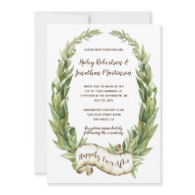Casamento de Banner de Rolagem de Laurel Wreath