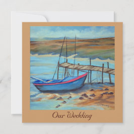 Convite casamento de barco