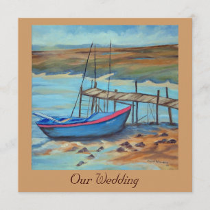 Convite casamento de barco
