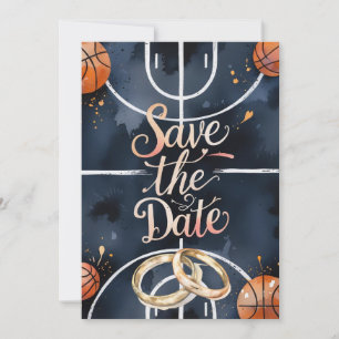 Convite Casamento de basquete SALVAR DATA