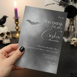 Convite Casamento de Bat e Nevoeiro da Meia-Noite Escura