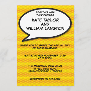 Convite Casamento de BD Simples Moderno