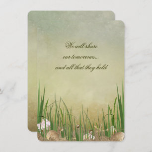 Convite Casamento de Beach Seashells