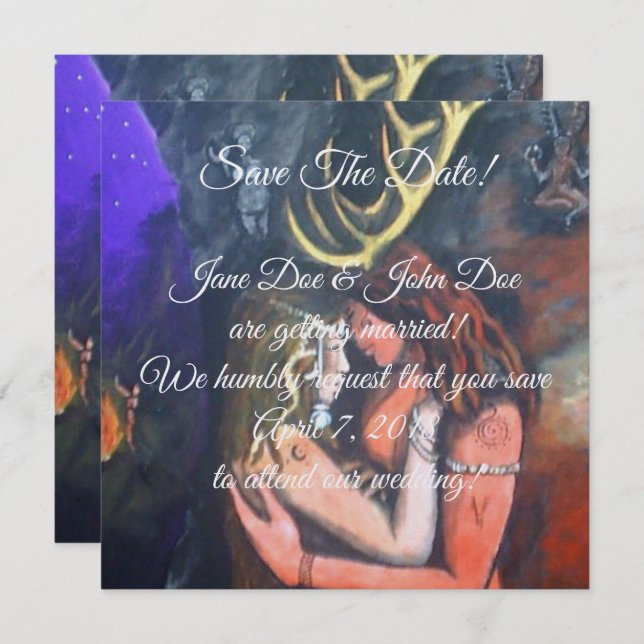 Convite Casamento de Beltane (Frente/Verso)