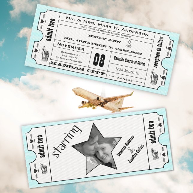 Convite Casamento de Bilhetes Modernos de Tipografia Rosa  (Criador carregado)