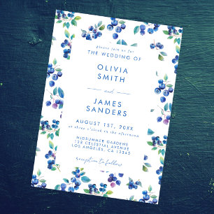 Convite Casamento de Blueberry
