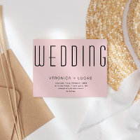 Casamento de Blush de Script Moderno Minimalista