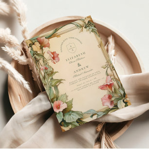 Convite Casamento de Blush Vine Frame