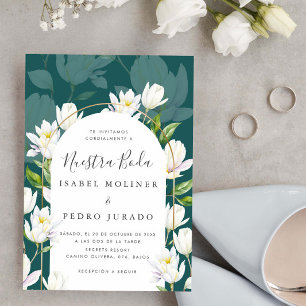 Convite Casamento de Boda, Nuestra Botânica Branca de Wate