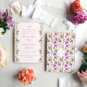 Convite Casamento de Boho Chic do Jardim Rustico de Aquare