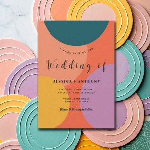 Convite Casamento De Boho De Volta Do Retro Minimalista Mo