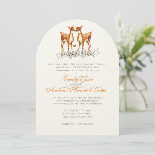 Convite Casamento de Boho Fawn Deer Childhood