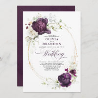 Casamento de Boho Floral Branca e Roxo