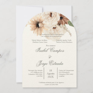 Convite Casamento de Boho Teracota