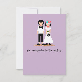 Convite Casamento de boliche noiva e noivo