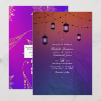 Casamento de Bollywood Árabe com código QR RSVP