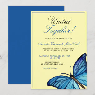 Convite Casamento de Borboleta Mínima Azul-Cria