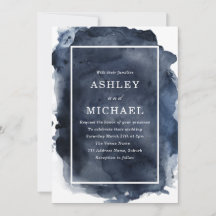 Casamento de Borda Branca de Abertura de marinho W