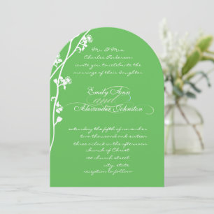 Convite Casamento de Branqueamento de Flores Selvagens Ver